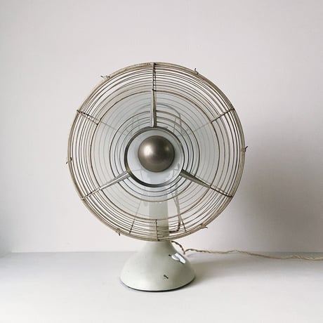 NATIONAL ELECTRIC FAN　ナショナルエレクトリックファン 1950〜60年代 ヴィンテージ扇風機 オールド家電 ライトグレー 単色 3段階調  良品