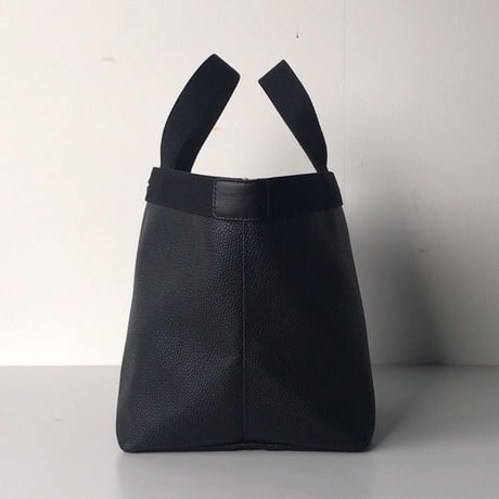 Herve Chapelier エルベシャプリエ 707GPリュクス舟型トートM ノワール×ノワール   中古 新品同様