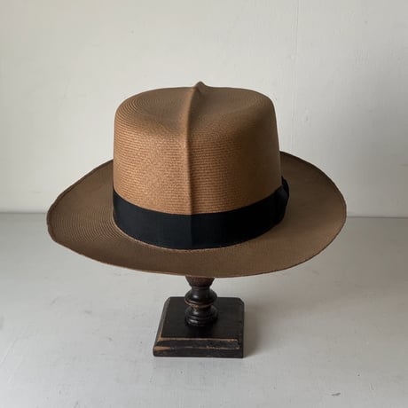 TOKIO HAT  SuperPanama  ヴィンテージ パナマハット ユニセックス 頭周約56.5cm ストローハット 麦わら帽子 編み帽子 カンカン帽