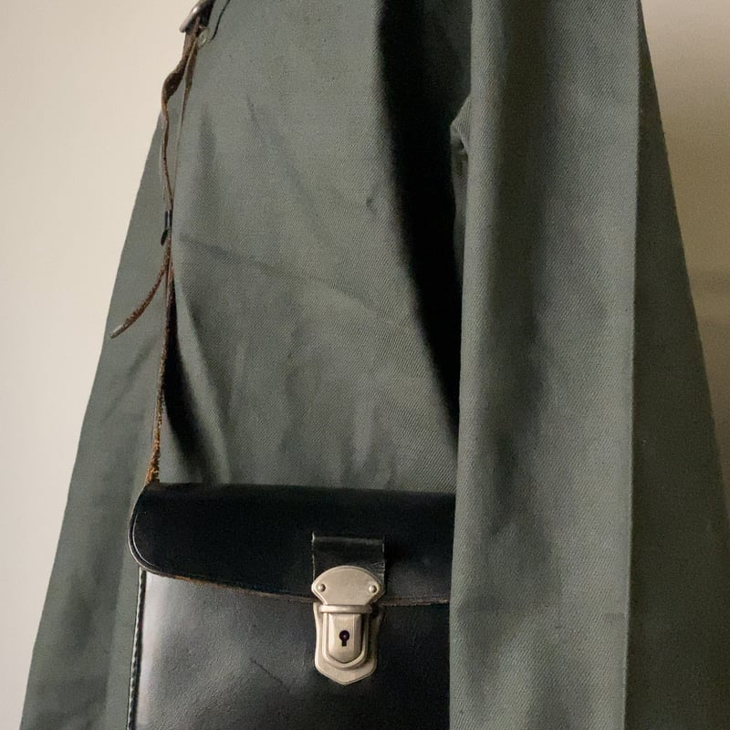 80s 90s ショルダー革鞄 ミニサイズ ポストマンバッグ 鉄道車掌鞄