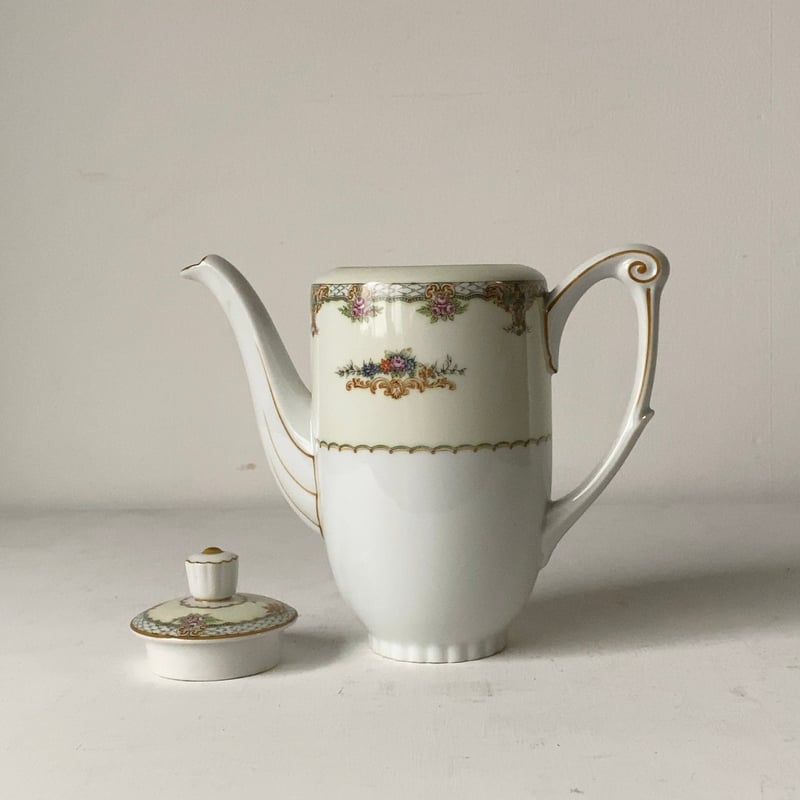 NARUMI オールドナルミ ティーポット 立型 フラワーレース紋様