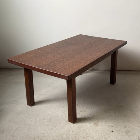 ラワン無垢材 古く小さいローテーブル ミニテーブル コーヒーテーブル 座卓 文机 木工家具 クラフトファニチャー 頑丈 美品