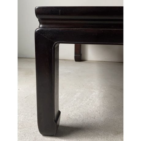 唐木紫檀材の小さな座卓  幅約79cm 直線のシンプルデザイン  アンティークローテーブル  古家具  極小古材御膳  良品