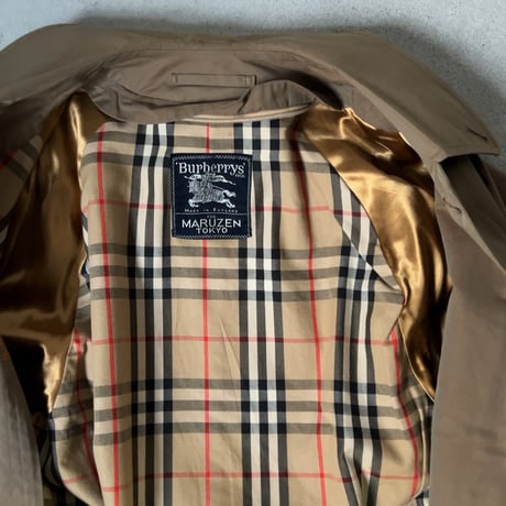BURBERRYS バーバリーズ  丸善(MARUZEN)ダブルネーム 70s 80s バルマカーンコート イギリスヴィンテージ ステンカラーコート トレンチコート シングル 古着 中古良品