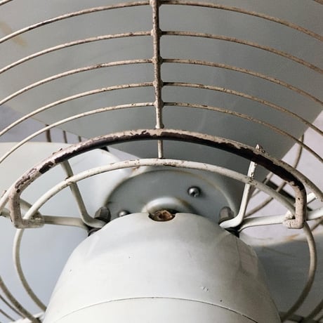 NATIONAL ELECTRIC FAN　ナショナルエレクトリックファン 1950〜60年代 ヴィンテージ扇風機 オールド家電 ライトグレー 単色 3段階調  良品