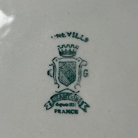B　Luneville リュネヴィル  波リム 単色 ホワイト フランスアンティーク 1920年代-1950年代頃　キズなし完品範疇(貫入あり))