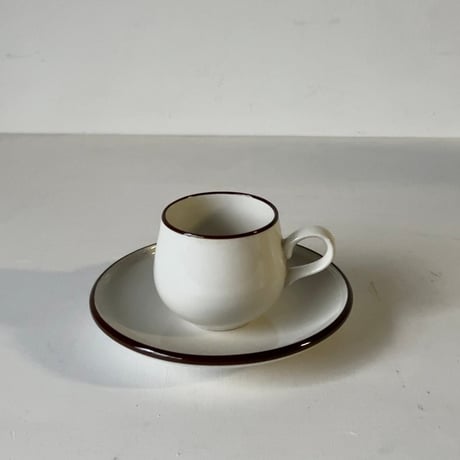 Sanwa サンワ(三和陶苑) カップ＆ソーサー  (1客の価格) ジャパンヴィンテージ ブラウンライン コーヒーカップ 美品