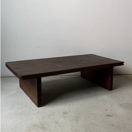 古い継ぎテーブル 幅約85cm 濃茶トロトロの文机 分厚くゴツい無垢材  ヴィンテージローテーブル 雰囲気良好 美品