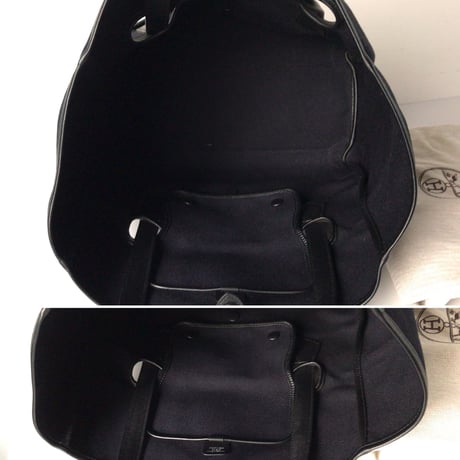 HERMES エルメス  パスパス 35 マリン (ダークネイビー) □R刻印トワルゴエラン/ヴォー バレニア トートバッグ 2way仕様  中古極美品