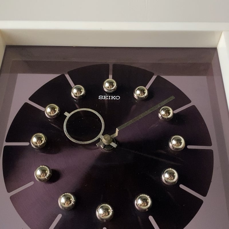 SEIKO 70s ビンテージ ステンレス柱脚 置時計 ミッドセンチュリー 美品 SEIKO 70s ビンテージ ステンレス柱脚 置時計 ミッド