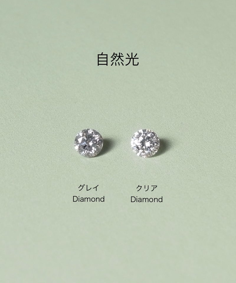 Yasushi Sekine】ピアス／White／グレイDia／4 | Wild Roque