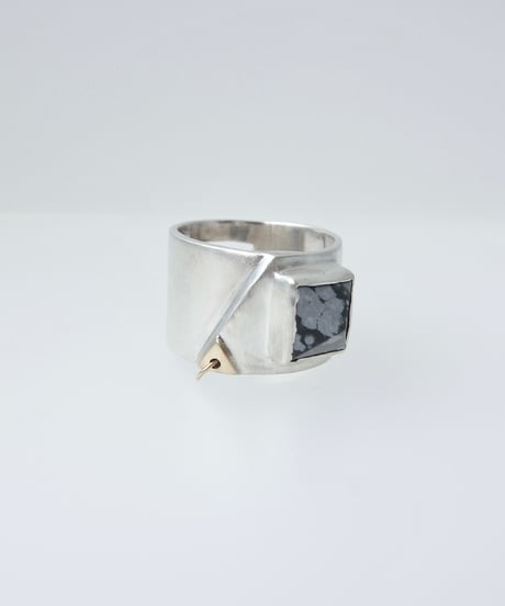 Atlica ｜ Silver スノウフレークスオプシディアン Ring