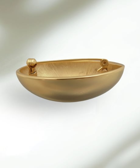 【JAMIRAY】 Egg sculpture brooch-GOLD
