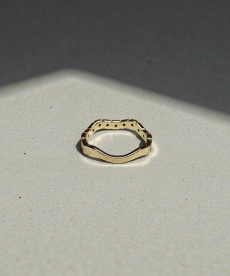 【Utopara】 Wave Ring-Black Diamond