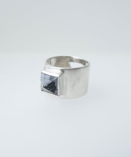 Atlica ｜ Silver スノウフレークスオプシディアン Ring