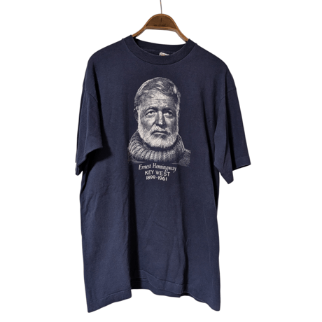 90's Ernest Hemingway Key West Portrait T-Shirt  Fruit of the Loom /