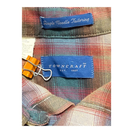 80's "TOWN CRAFT" Ombre Check Shirt