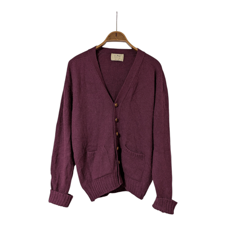 80’s LL.Bean Camelhair × Virgin Wool Cardigan