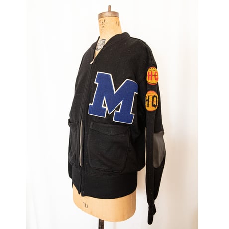 40's "NO BLAND" Lettered Cardigan