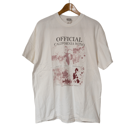 90s Hanes OFFICIAL CALIFORNIA WINO Print T-Shirt