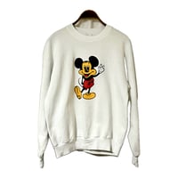 80's~"Mickey Mouse" Print Sweat Shirt