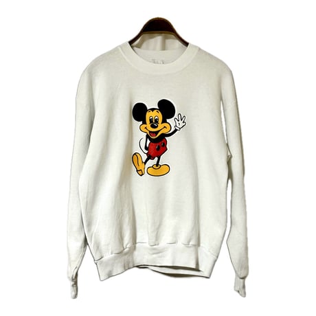 80's~"Mickey Mouse" Print Sweat Shirt