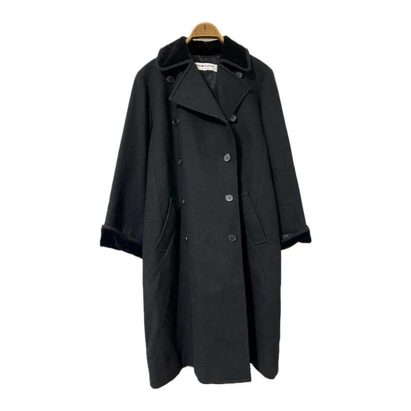 YSL イヴサンローラン Rive Gauche ウールコート 黒 70's〜80's ”YVES SAINT LAURENT RIVE GAUCHE” Long