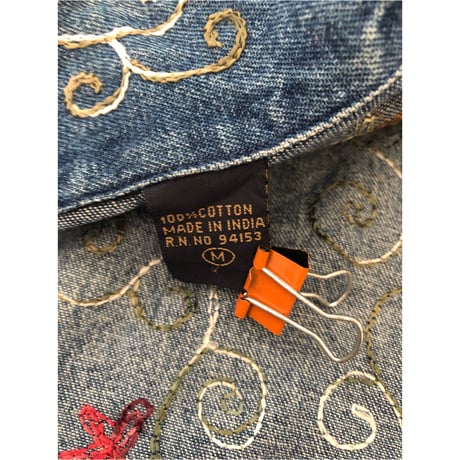 80~90's Embroidery Denim shirt jacket