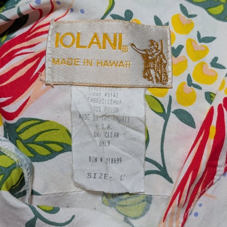 80s~90s IOLANI Floral Aloha Shirt Made in Hawaii