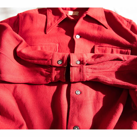 40's "BRENT" Loop Collar Wool Shirt
