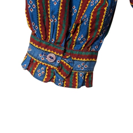 90's Ralph Lauren Patterned Frill Collar Shirt