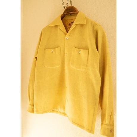 40~50's "TOWN CRAFT" Wool Long Sleeve Shrit