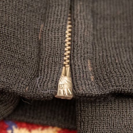 40's "NO BLAND" Lettered Cardigan