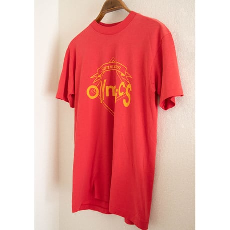 80's"Olympics"Logo Print T-Shirt