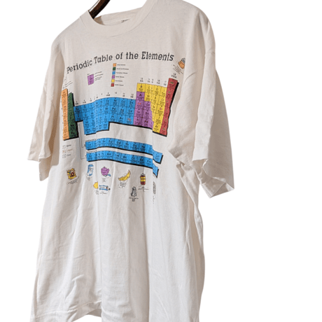 90s FRUIT OF THE LOOM Periodic Table of the Elements Print T-Shirt