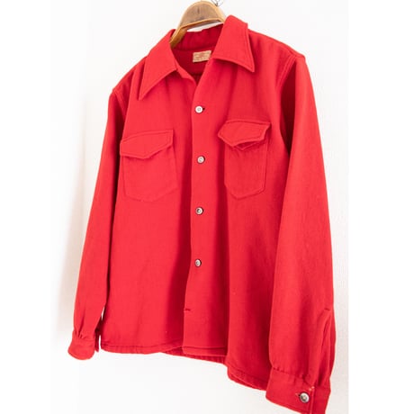 40's "BRENT" Loop Collar Wool Shirt