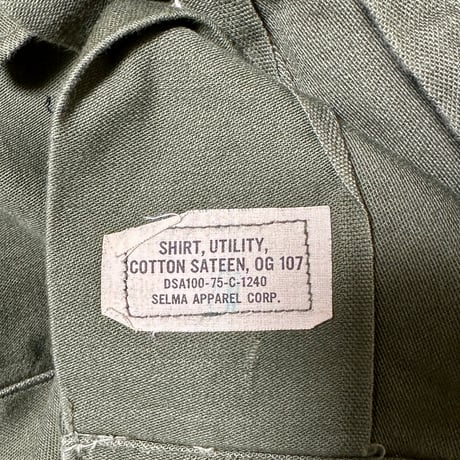 70’s “OG-107” Hand Paint Military Shirt