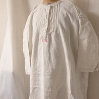 1900's French Heavy Linen Night Shirt Smock