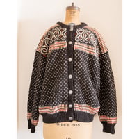 50~60's "HUSFLIDEN"Nordic Hand Knit Cardigan