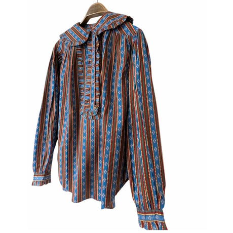 90's Ralph Lauren Patterned Frill Collar Shirt
