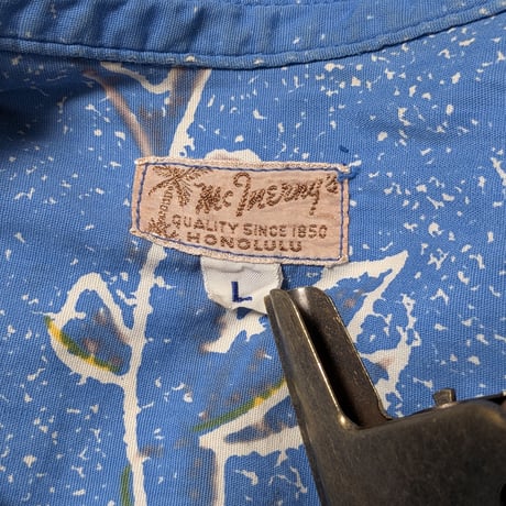 50's McInerny Ocean Pattern Aloha Shirt Honolulu