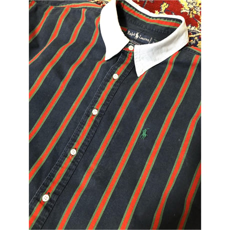 90's "Ralph  Lauren" Stripe BD shirt
