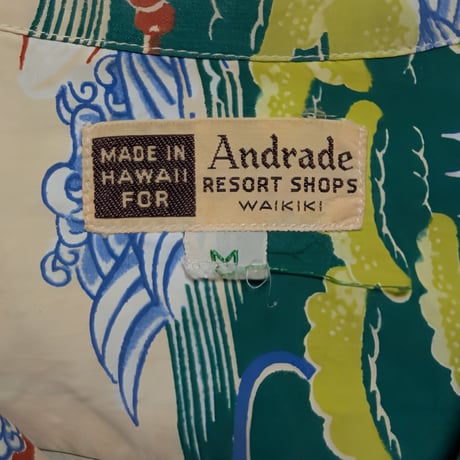 50's〜60's Andrade Japanese Pattern Hawaiian Shirt