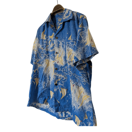 50's McInerny Ocean Pattern Aloha Shirt Honolulu