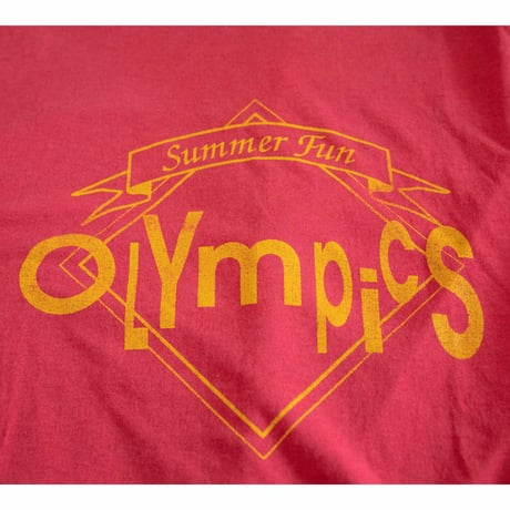 80's"Olympics"Logo Print T-Shirt