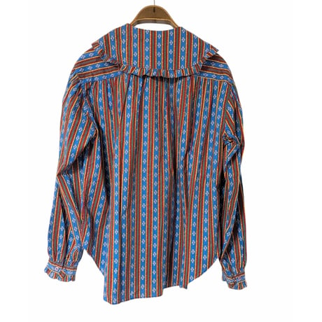 90's Ralph Lauren Patterned Frill Collar Shirt