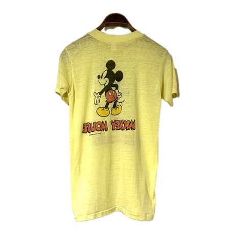 70~80's "MICKEY MOUSE" Double Sided Print T-Shirt