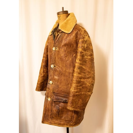 40~50's Boa Leather Car Coat