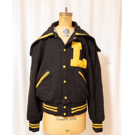 50~60's "Unknown" Hooded Stadium Jumper