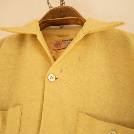 40~50's "TOWN CRAFT" Wool Long Sleeve Shrit